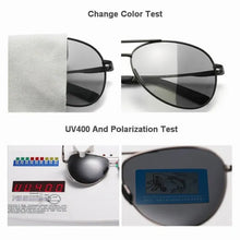 Load image into Gallery viewer, Aviation Metal Frame Polarized Sunglasses Men