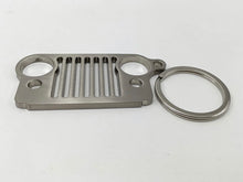 Load image into Gallery viewer, Custom Silver Jeep Keychain